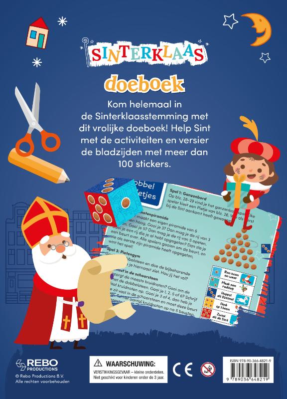 Achterkant van Sinterklaas doeboek