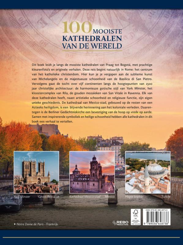 Achterkant van 100 mooiste kathedralen van de wereld