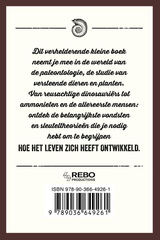 Achterkant van Het kleine zakboek paleontologie