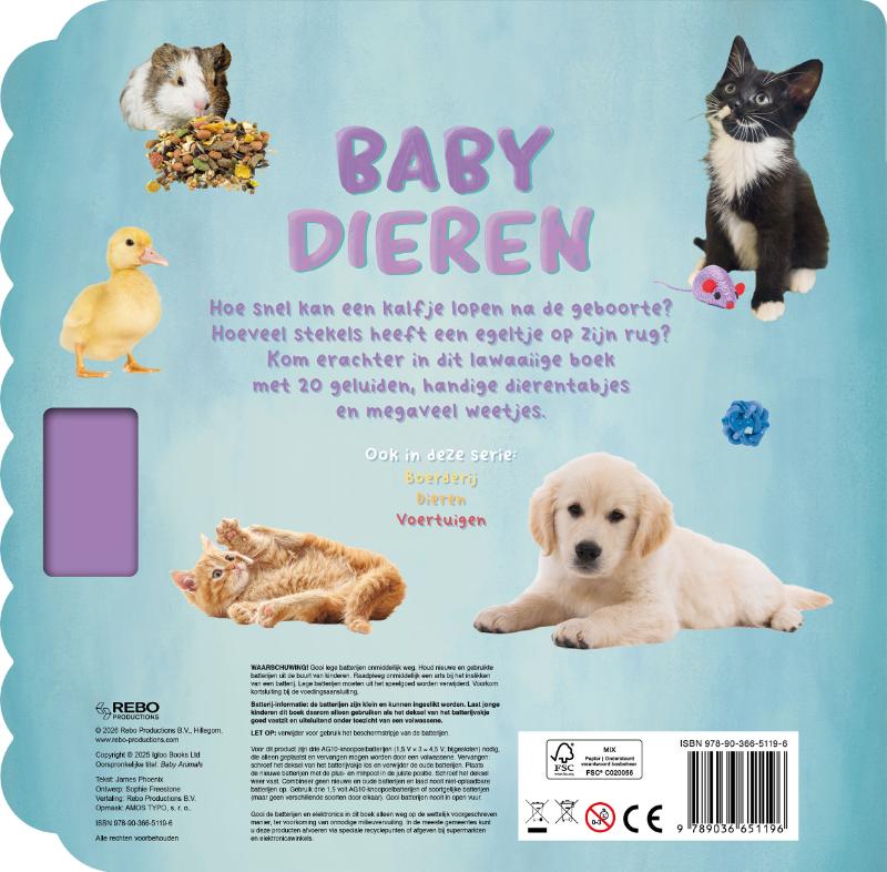 Achterkant van Babydieren