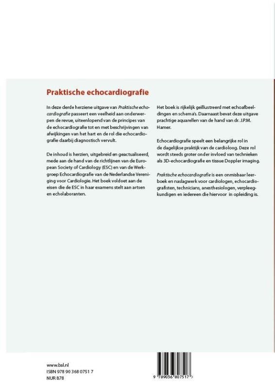 Achterkant van Praktische echocardiografie