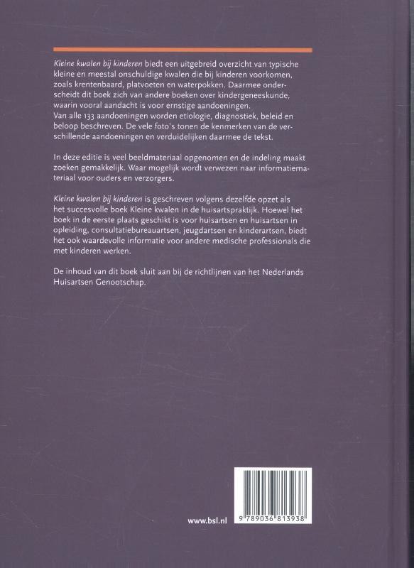 Achterkant van Kleine kwalen bij kinderen