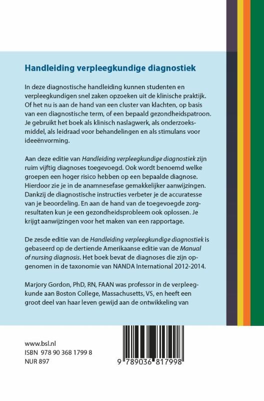 Achterkant van Handleiding verpleegkundige diagnostiek