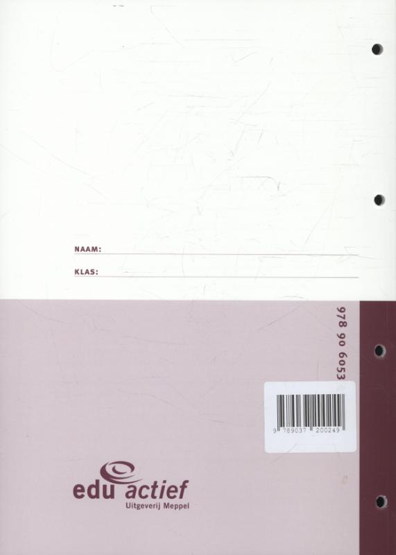 Achterkant van Instructie-/werkboek