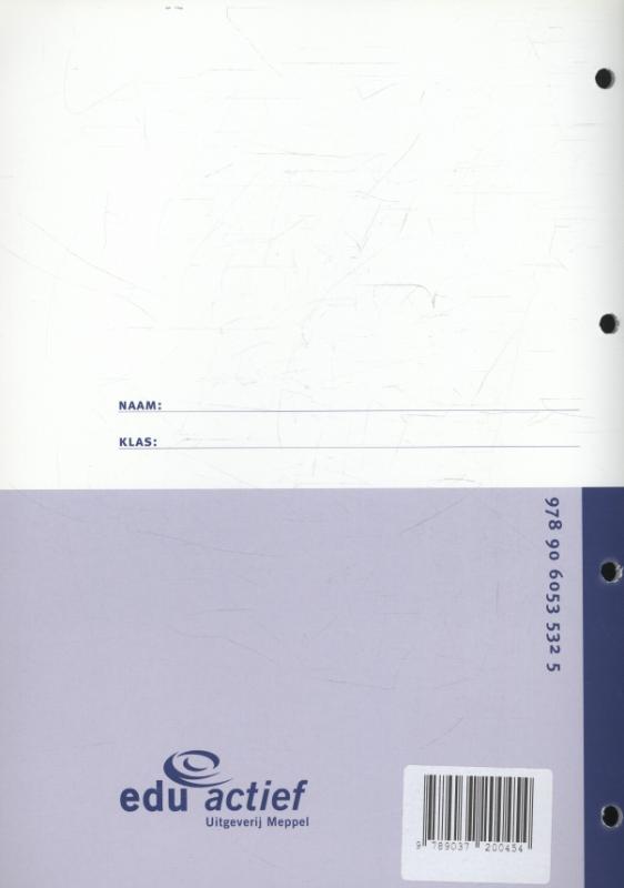 Achterkant van Instructie-/werkboek