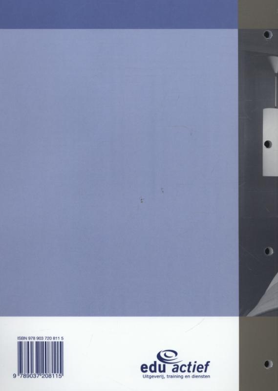 Achterkant van Intstructie/werkboek