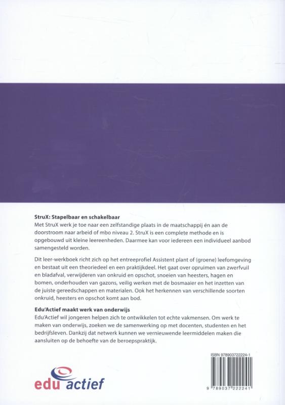 Achterkant van 2 van 4 verzorgt het gewas of onderhoudt groen