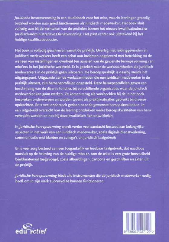 Achterkant van Juridische beroepsvorming
