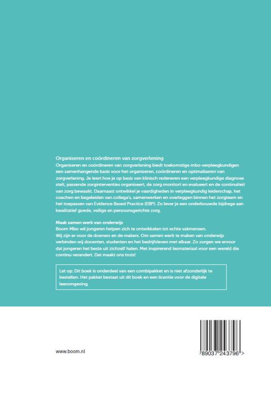 Achterkant van Organiseren en coördineren van zorgverlening | combipakket