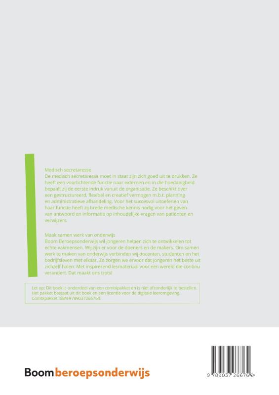 Achterkant van Medisch secretaresse versie 2024 | combipakket