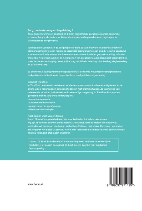 Achterkant van Zorg, ondersteuning en begeleiding - deel 1 | combipakket