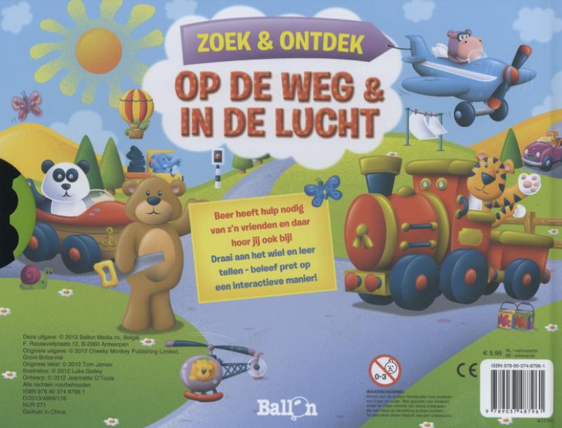 Achterkant van Op de weg en in de lucht