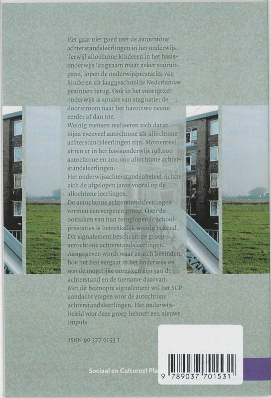 Achterkant van Autochtone achterstandsleerlingen