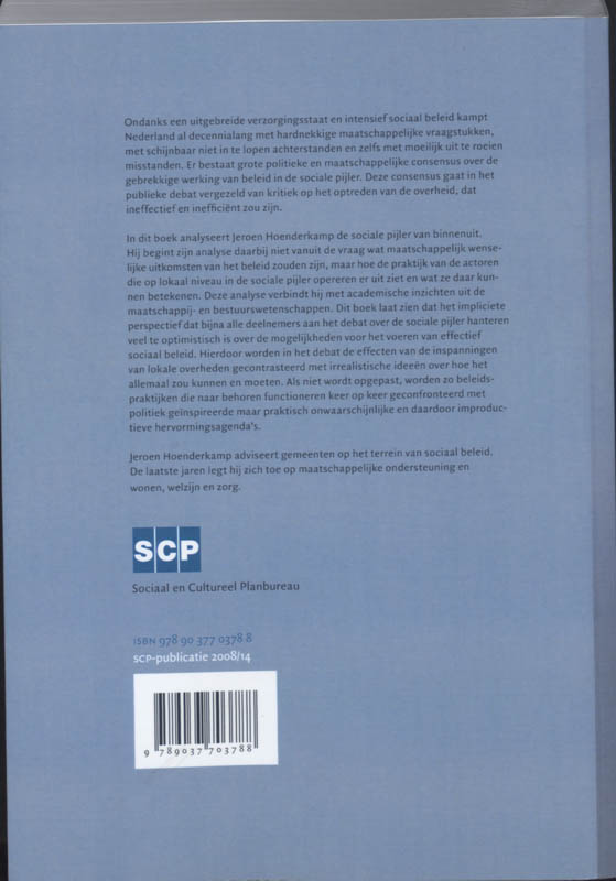 Achterkant van De sociale pijler