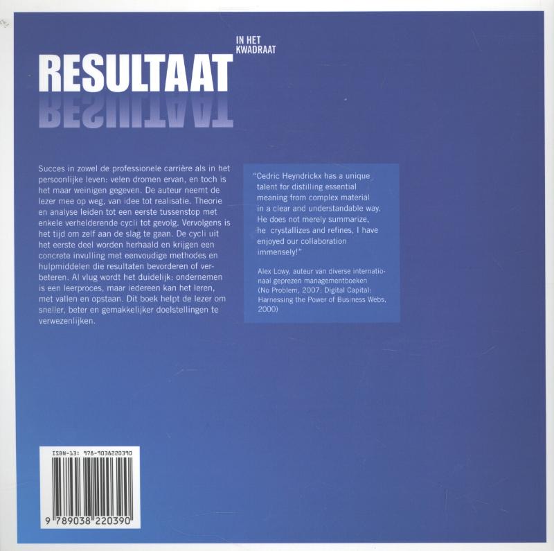 Achterkant van Resultaat in het kwadraat