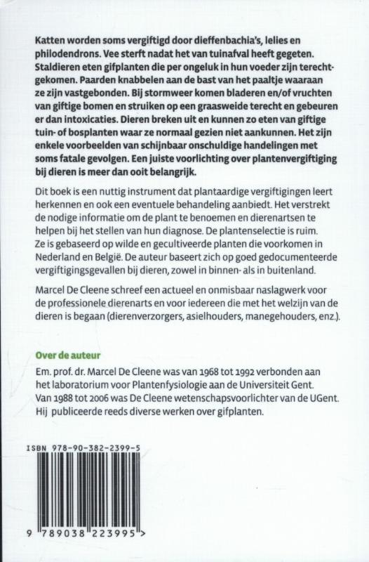 Achterkant van Risicoplanten voor dieren