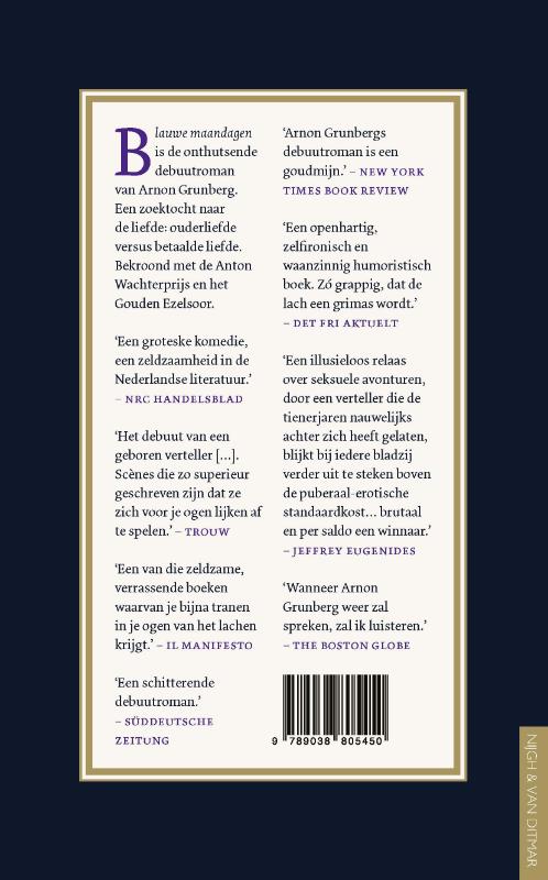Achterkant van Blauwe maandagen