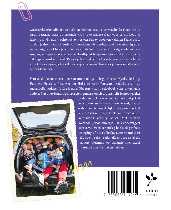 Achterkant van Het grote vakantie-doeboek voor uitgebluste ouders