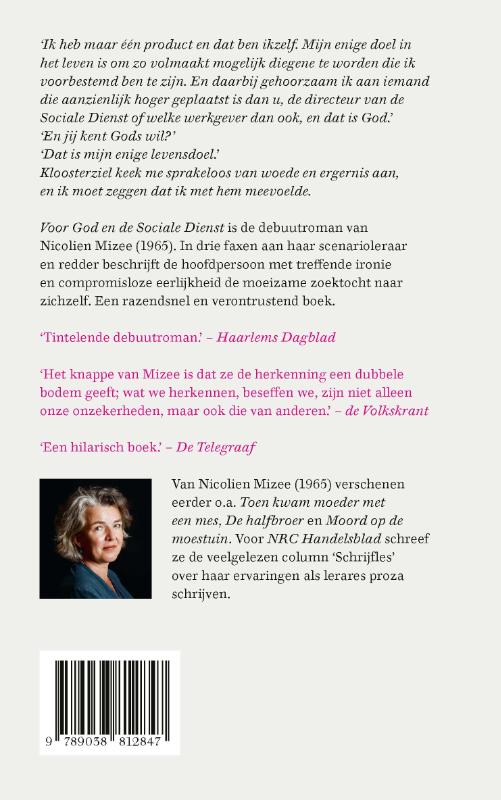 Achterkant van Voor God en de Sociale Dienst