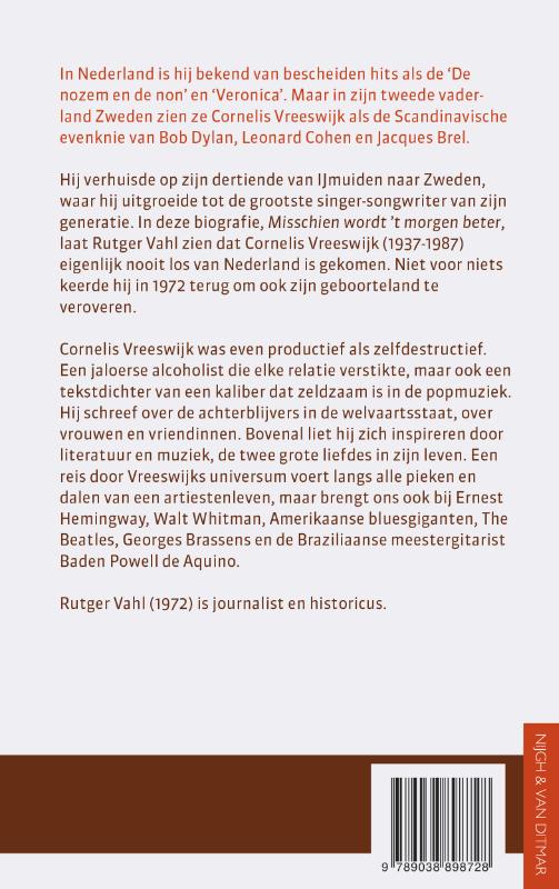 Achterkant van Misschien wordt 't morgen beter