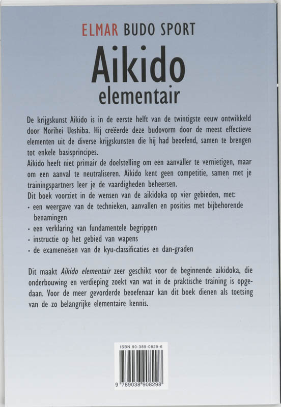 Achterkant van Aikido elementair