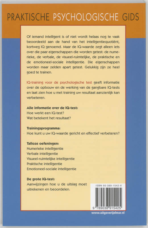 Achterkant van IQ training