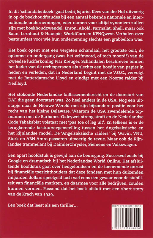 Achterkant van Boekhoudschandalen