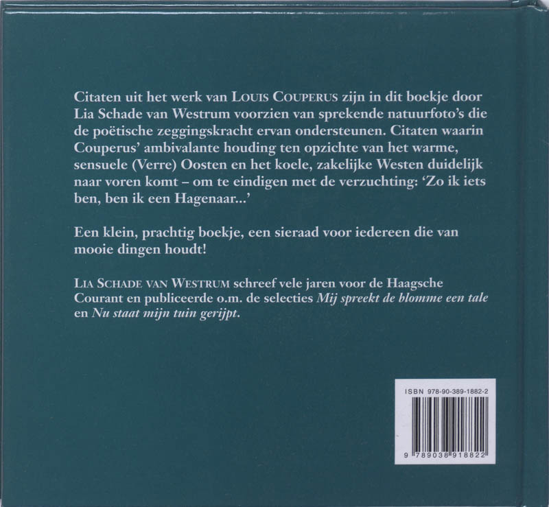 Achterkant van Uit en thuis met Couperus
