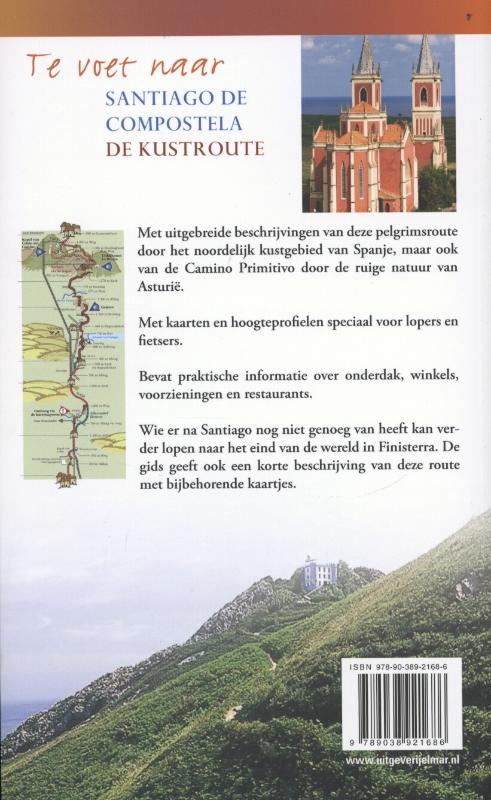 Achterkant van Te voet naar Santiago de Compostela - de kustroute