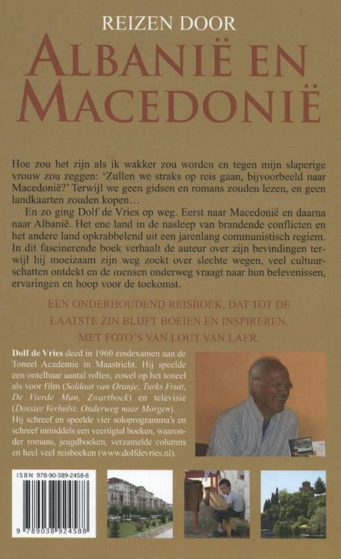 Achterkant van Reizen door Albanië en Macedonië met Dolf de Vries