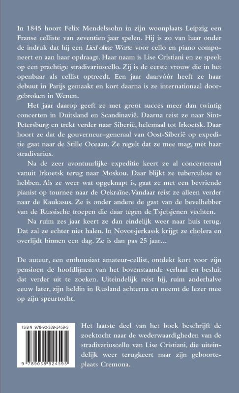 Achterkant van Met een cello door Siberie