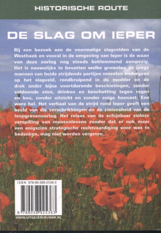 Achterkant van Historische route De Slag om Ieper