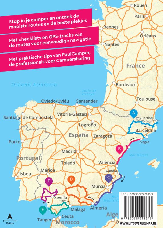 Achterkant van Campergids Spanje