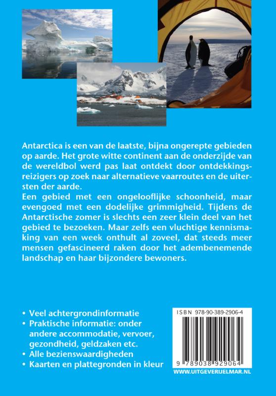 Achterkant van Reishandboek Antarctica en de subantarctische eilanden