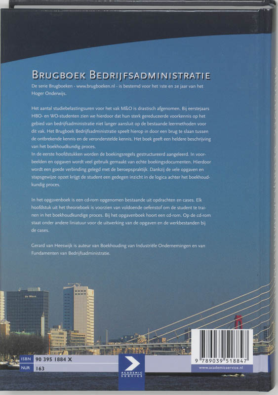 Achterkant van Brugboek Bedrijfsadministratie
