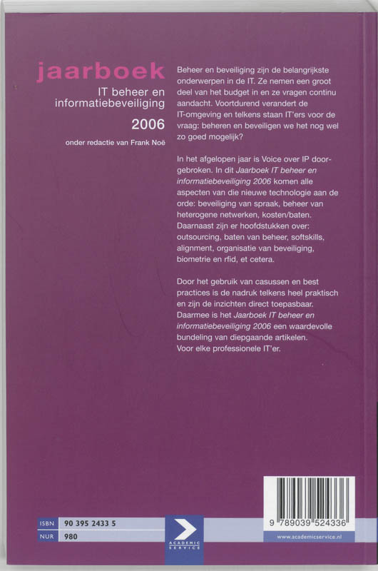 Achterkant van 2006
