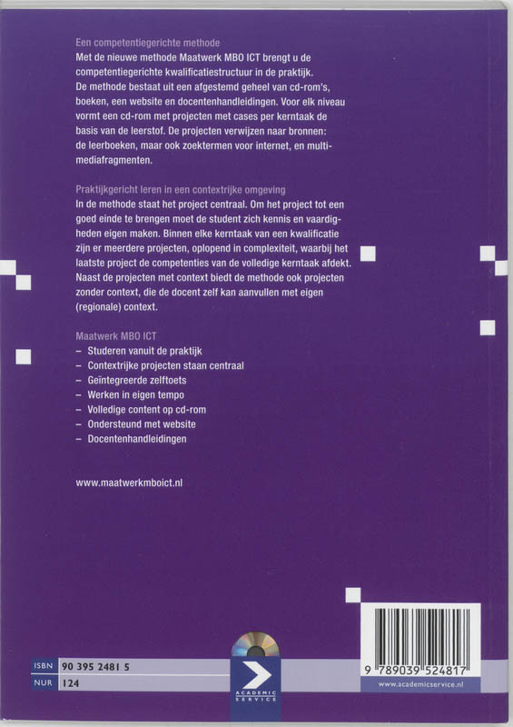 Achterkant van Communicatie voor ICT Engels 3/4