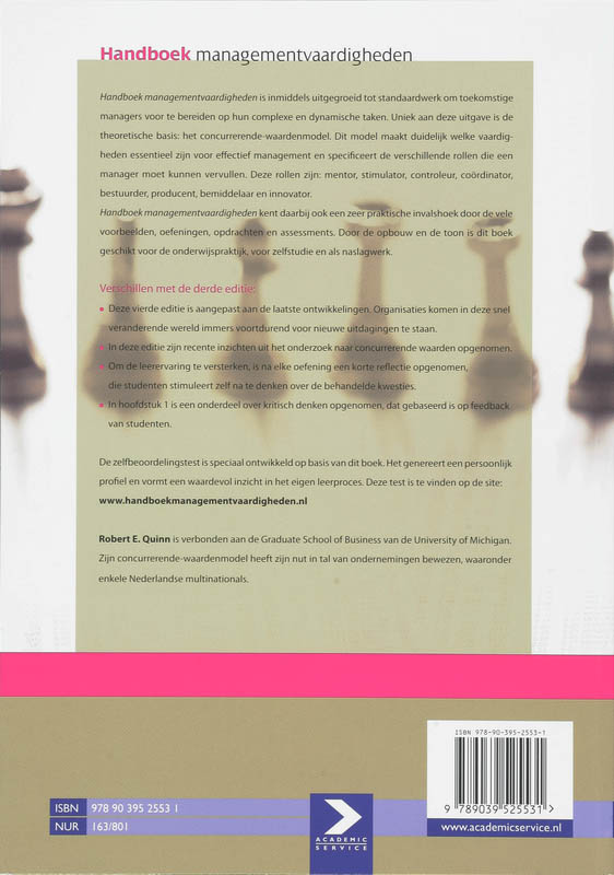 Achterkant van Handboek managementvaardigheden