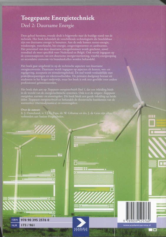 Achterkant van Deel 2 Duurzame energie
