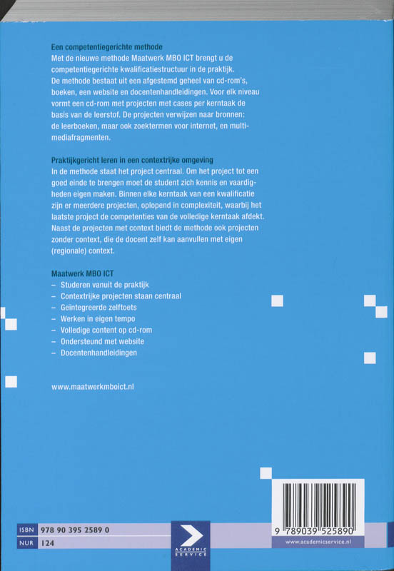 Achterkant van Installatie software niveau 3