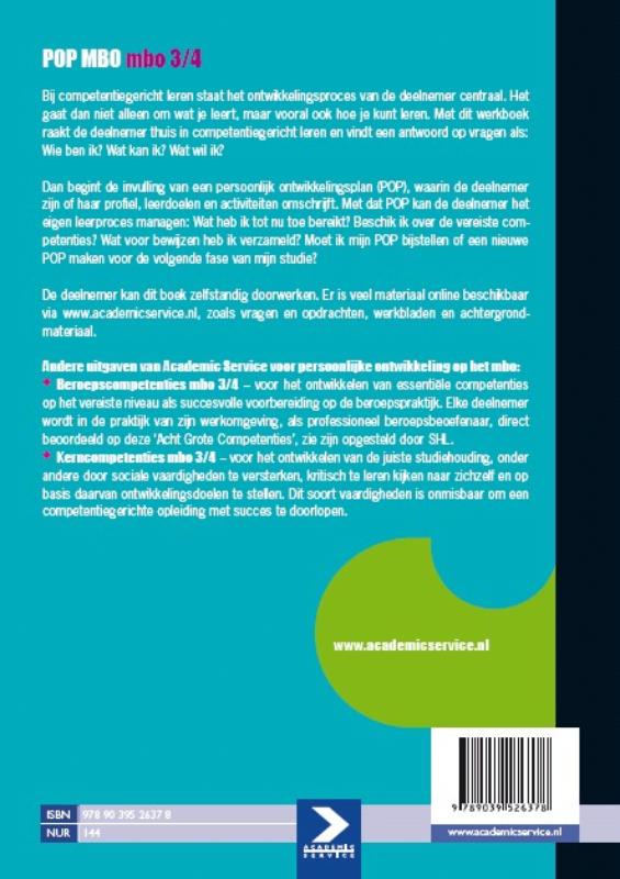 Achterkant van POP MBO niveau 3/4