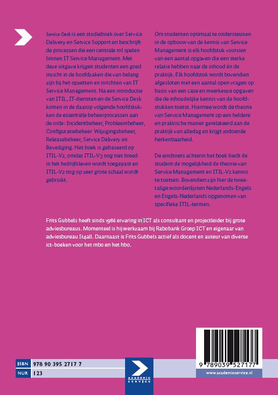 Achterkant van Service desk