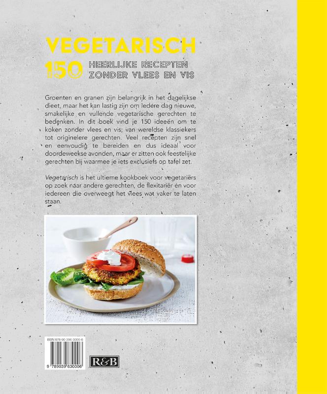 Achterkant van Vegetarisch