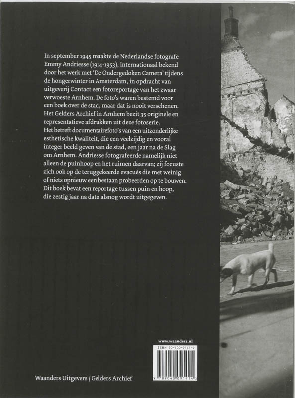 Achterkant van Emmy Andriesse Arnhem september '45