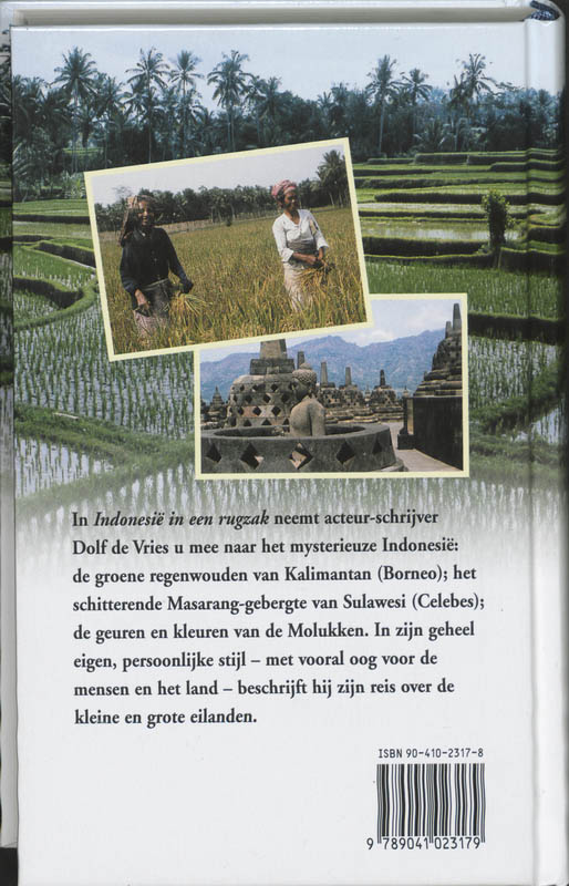 Achterkant van Indonesie in een rugzak