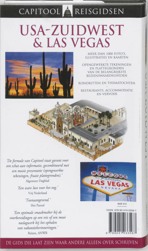 Achterkant van USA-Zuidwest & Las Vegas