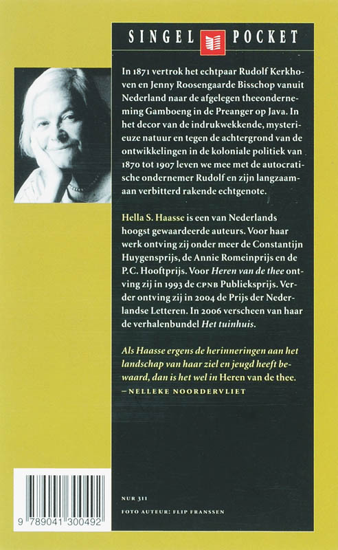 Achterkant van Heren van de thee