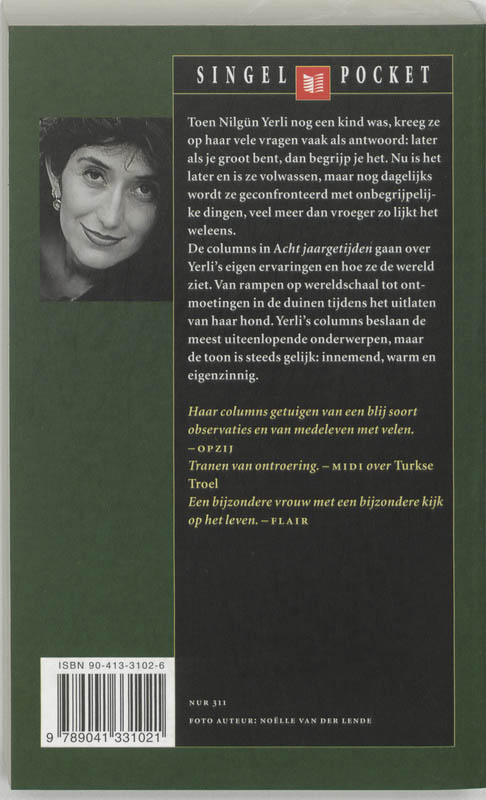 Achterkant van Acht jaargetijden