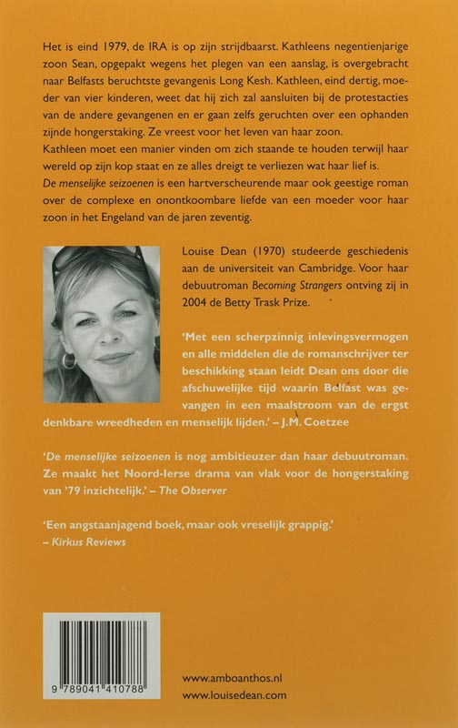 Achterkant van De menselijke seizoenen