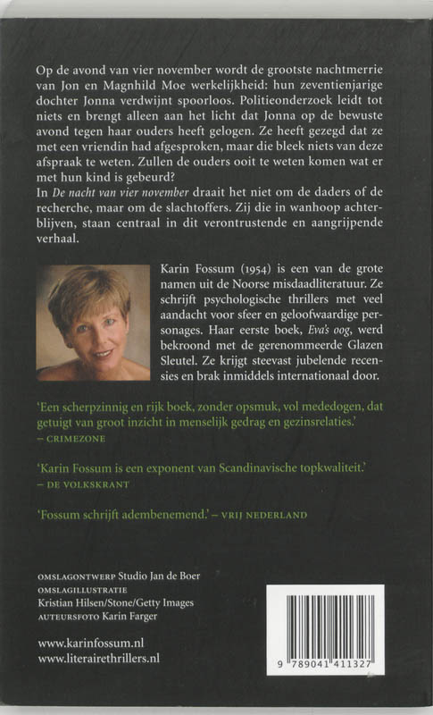 Achterkant van De nacht van vier november